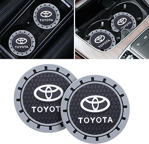 Miniatura 5 de VX2U2M 2 posavasos de silicona negra para Toyota Corolla Avalon RAV4 Prius Allion Camry Highlander, portavasos antideslizantes para automóvil,