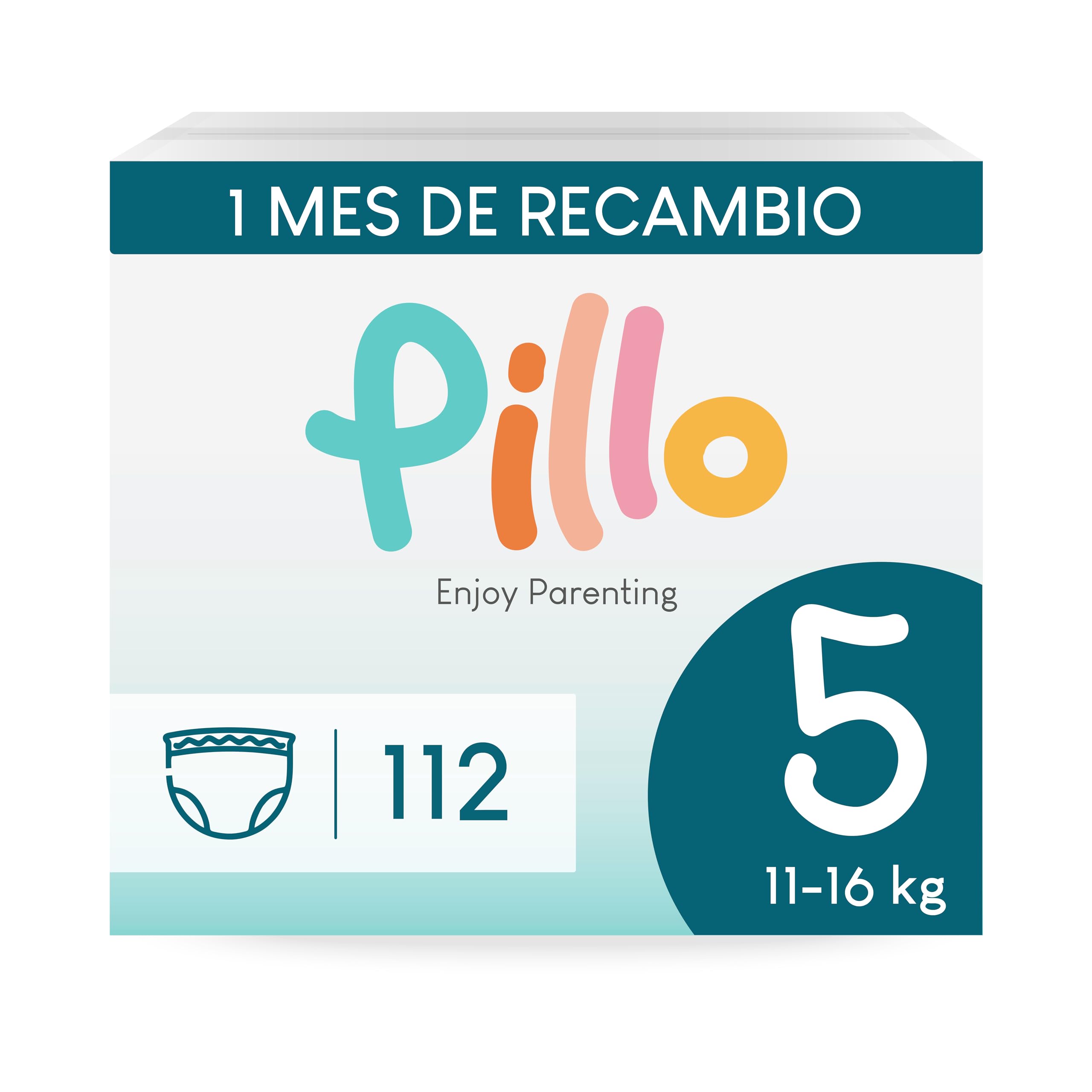 Pillo Pañales Braguita Talla 5 - Pack de 112 Pañal-Braguita, 4 Paquetes de 28 Braguitas 5 - Junior (11-16 kg) - Pants Bebe