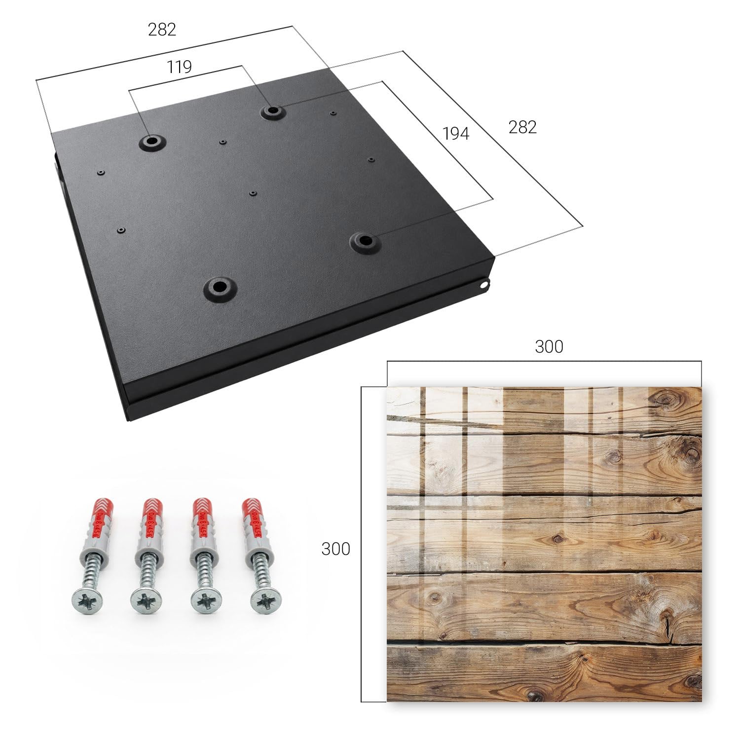 Cassetta portachiavi 30x30 cm Tavole di legno Porta Destra Nero | Appendiabiti | Bacheca | Vetrinetta | Nicchia | Casellario | Armadio | Gancio | Quadro | Mobiletto | Contenitore | Supporto