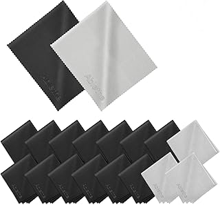 18 Pack Premium Microfiber Cleaning Cloths, Lintfree Fiber Cleaning Cloth for Cleaning Lenses, Glasses, Glass, Screens, Ca...