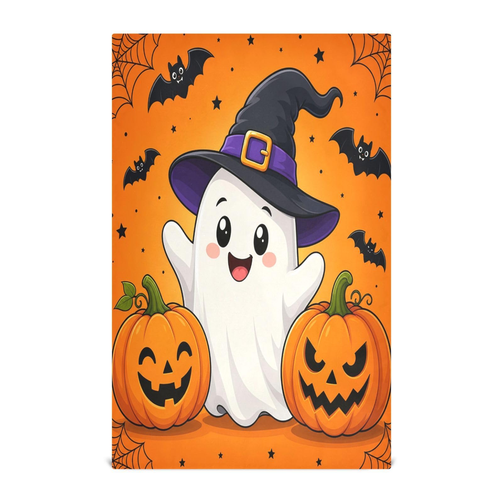 Cgiub Halloween Boo Tea Towels for Kitchen 4pcs Soft Kitchen Towels Absorbent & Quick Drying Dish Cloth for Household & Cleaning, 71.1x45.7cm