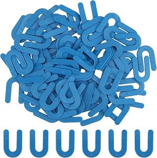 MOUYAT 500 PCS 1.5 x 2 x 1/16 Inch Horseshoe Shims, 16mm Thick U Shaped Horseshoe Shim Tile Spacers, Blue