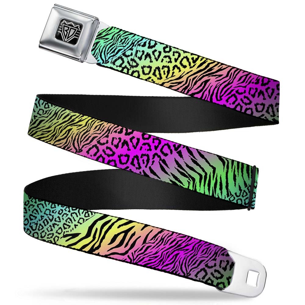 Cinturón con hebilla de acero Buckle-Down resistente con estampado animal premium 8