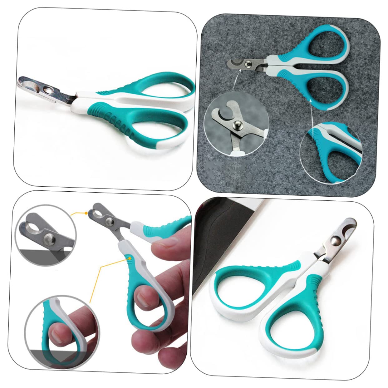 Sosoport Long Lasting Pet Nail Clippers Safe for Dog and Cat Small Dog Nail Clipper Comfortable Grip and Half-Moon Design