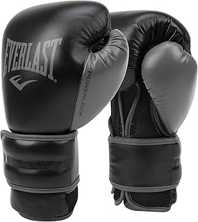 Everlast Powerlock 2 - Guantes de boxeo con velcro | Guantes de entrenamiento de lucha | Gancho y bucle con soporte duradero para manos y muñecas | Bolsa pesada y entrenamiento de fitness