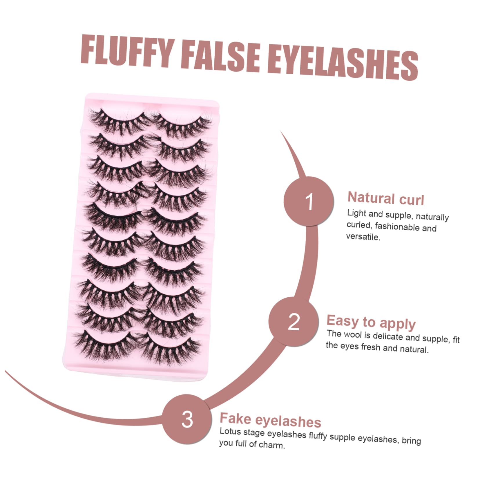 POPETPOP 50paare Künstliche Wimpern Mit Natürlichem Look Wiederverwendbare Fake Eyelashes Für Hochzeiten Partys Und Cosplay Leicht Und Komfortabel Für Ganzen Tag