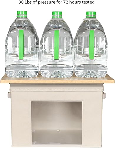 Miniatura 3 de Univivi Cajas de almacenamiento plegables de tela grandes con tapas 4 unidades cubos de almacenamiento plegables organizadores para el hogar,