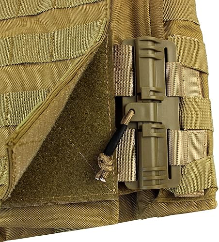 Miniatura 8 de Juego de hebilla de liberación rápida, Molle cinturón lateral Cummerbund hebilla de ajuste rápido, solo punto Molle conversión de entrada lateral