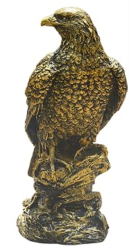 Stunning American Bald Eagle Sculpture Home Decor Ornament 3D Animal Statue Eagle Bird Decor Statues 12 inches Abstract Figurine Business Gift Bronze