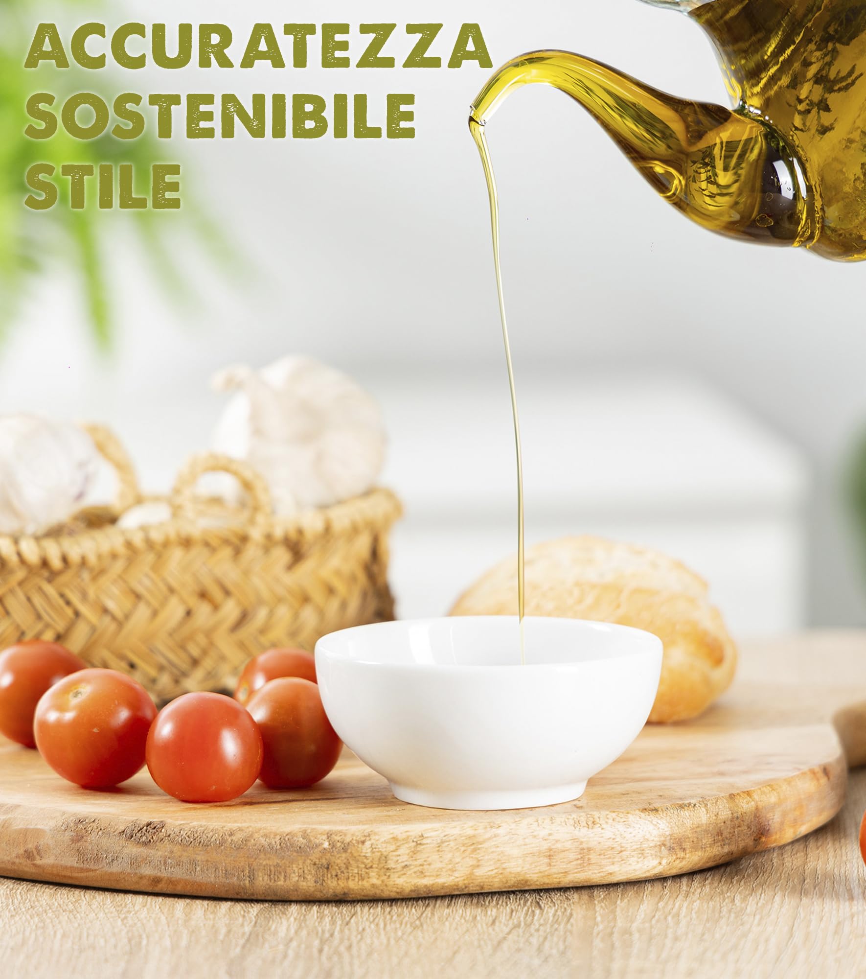 Bottiglie Olio D'Oliva 500ml Vetro - 2 Pezzi Verde Con Beccuccio Antigoccia E Etichette Per Cucina - Foto 14
