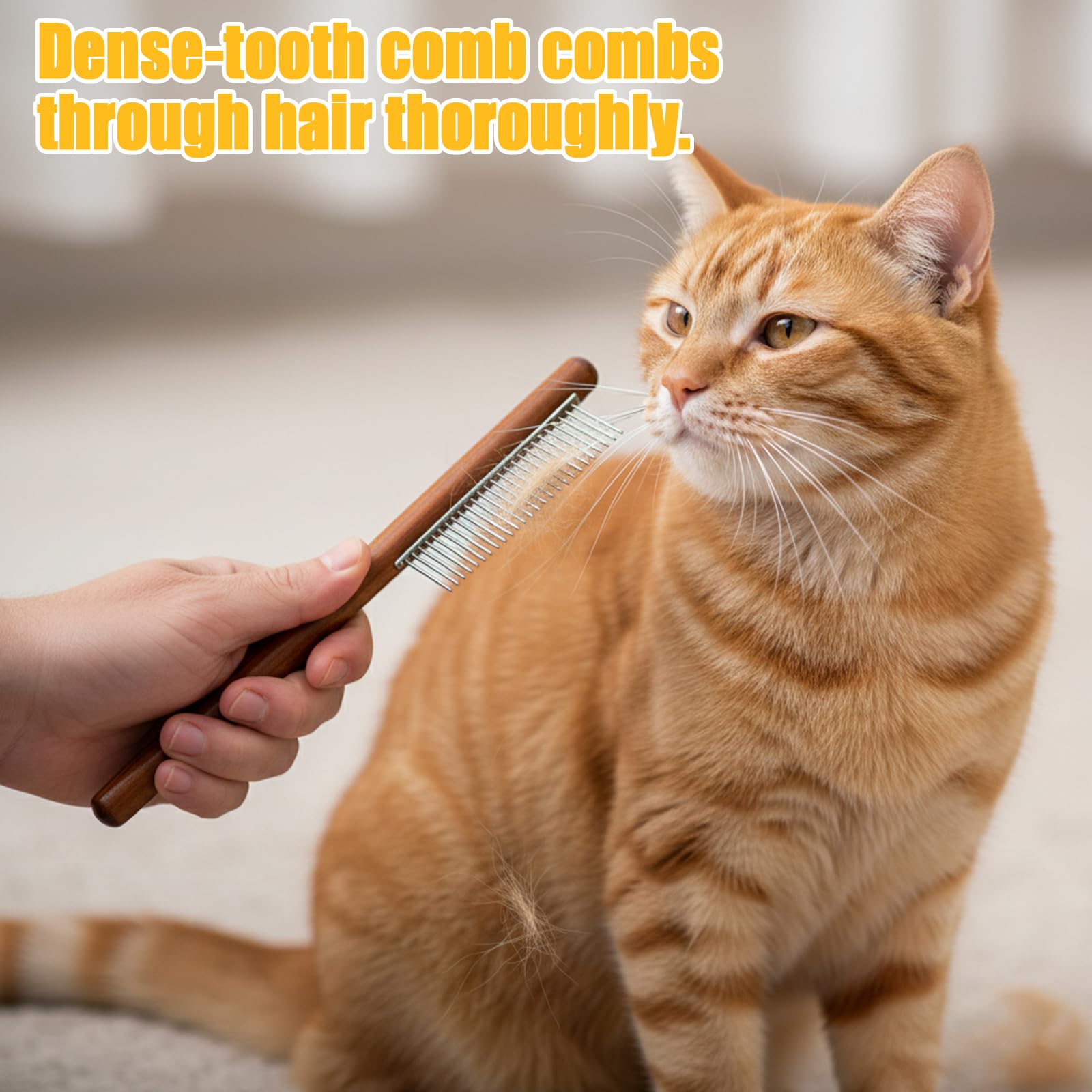 Peigne pour chat et chien, 3 pièces, peigne en bois pour démêler les poils longs et courts, peigne anti-nœuds en métal, idéal pour le toilettage des animaux