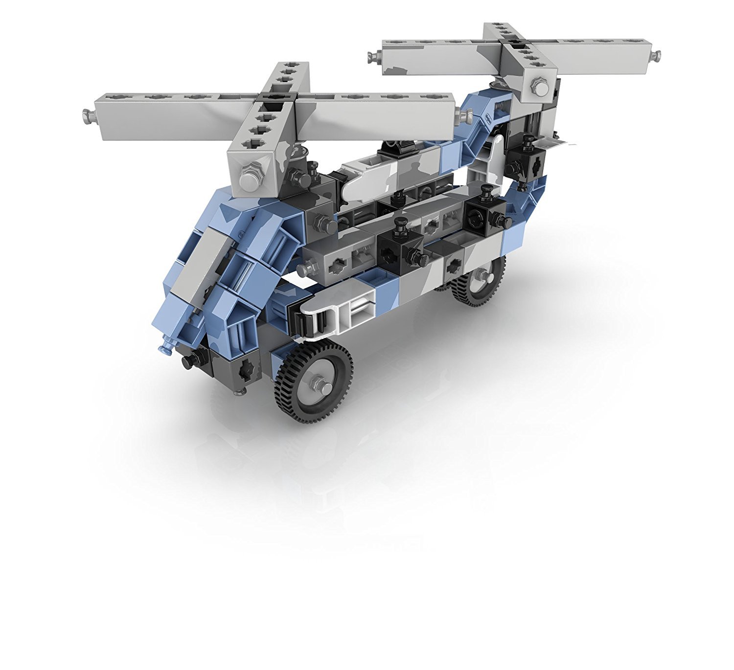 Engino-INVENTOR V-1233 Construction Kit 12 in 1 Aircraft, Blue - Image 3