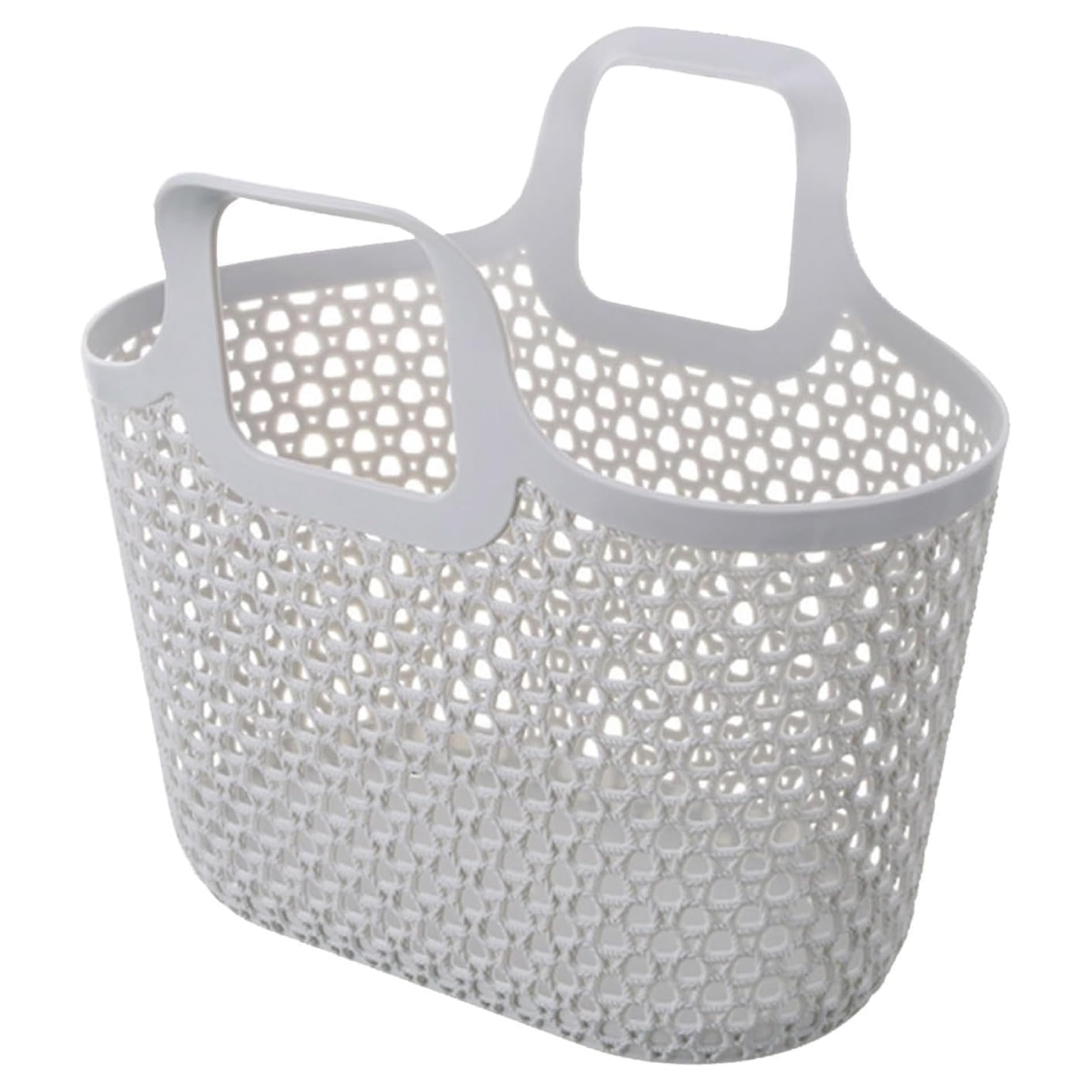 Panier de douche portatif en plastique gris pour rangement et organisation