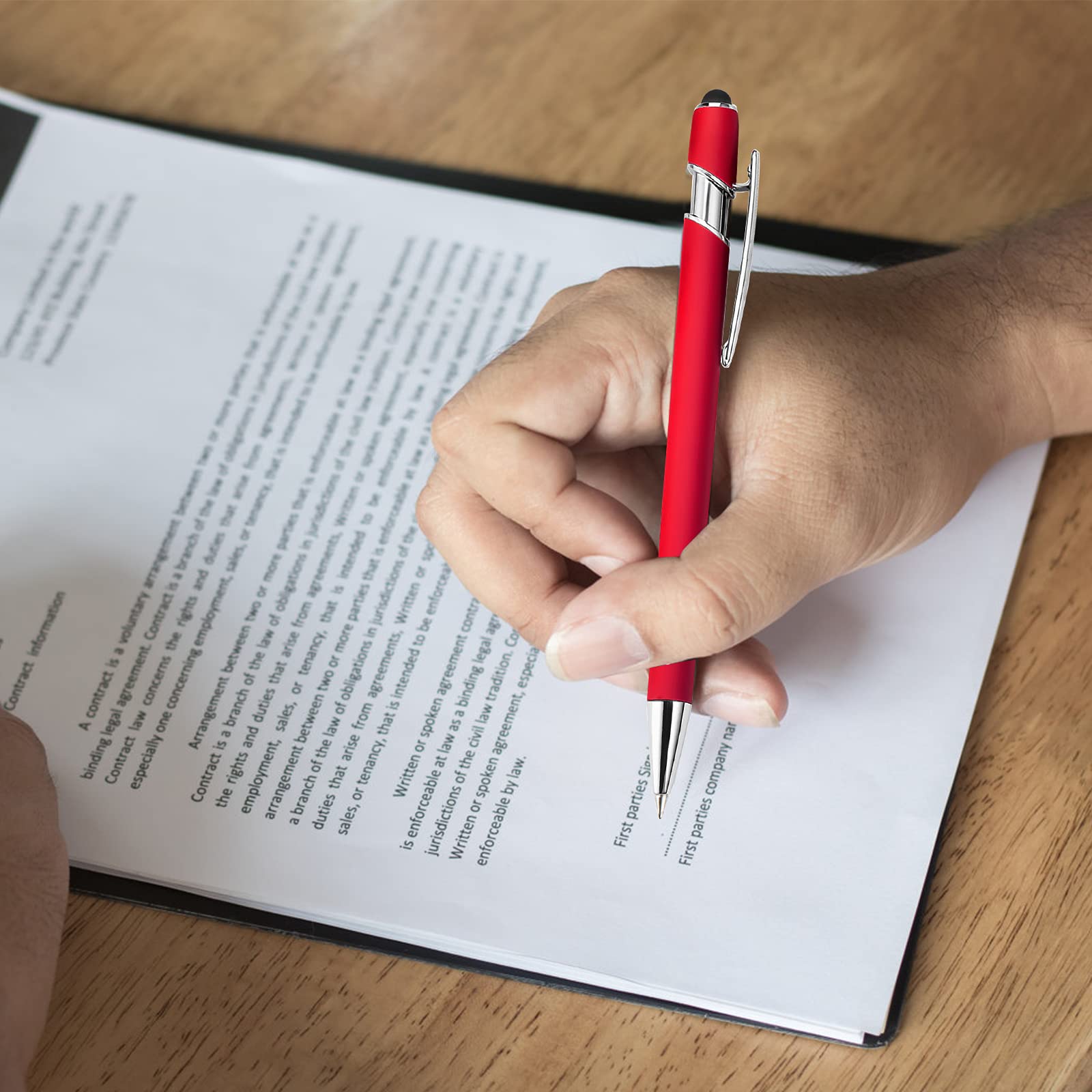 Penna A Sfera Accod Metallo Nero | Confezione Regalo Con 2 Ricariche 0.5mm | Scrittura Fluida Per Ufficio E Regali - Foto 9