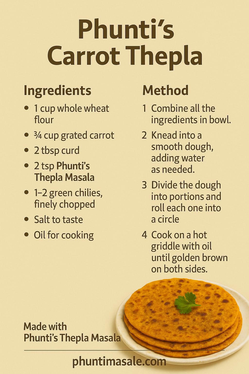Phunti Masale VSM Thepla Masala Premix Powder 90g | Instant Gujarati Thepla Mix | Authentic Homemade Flavor | Perfect for Soft, Spicy Theplas | No Preservatives or Artificial Colors - Image 6 thumbnail