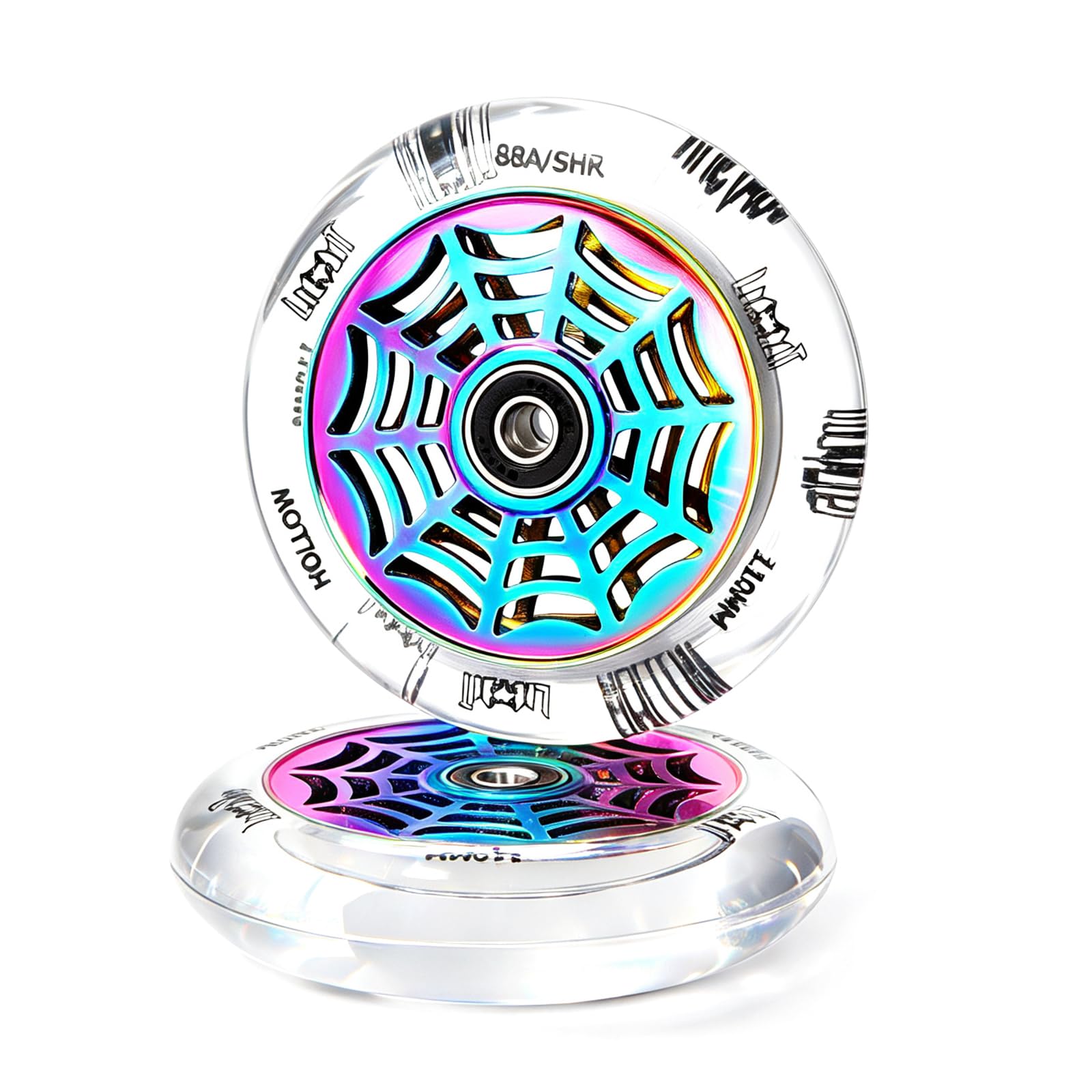 Limit Pro Scooter Wheel 110 x 24mm 2 Pcs 88A High Rebound PU and Metal Core ABEC-9 Bearings Installed for Most Professional Stunt Trick Scooter Wheels