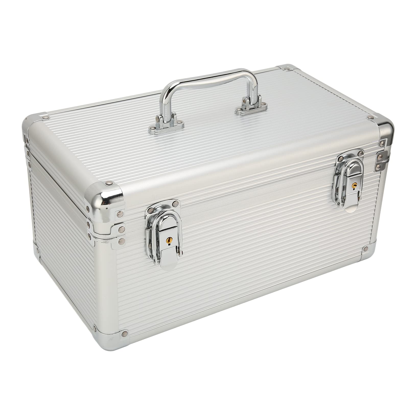 Caja de Disco Duro, Caja de Almacenamiento de Protección de Disco Duro 10 Bahías con Bloqueo de Seguridad, para 10 Unidades de Discos Duros de 3,5 Pulgadas, Maleta de Protección a Prueba de Golpes de