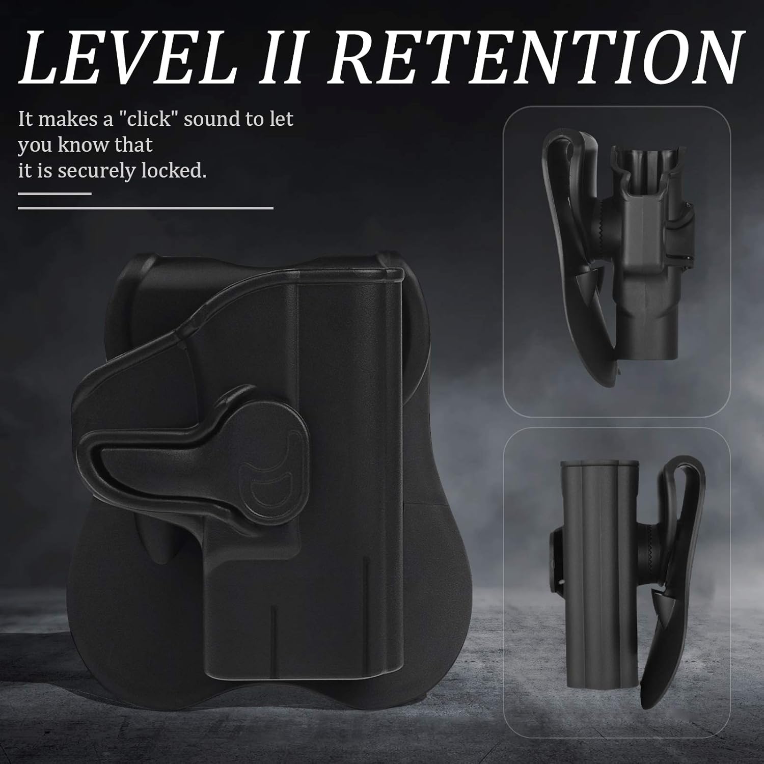 Ruger EC9s Holsters, OWB Holster for Ruger LC9 LC9s LC380 EC9 EC9s 3.12" - Index Finger Released | Adjustable Cant | Autolock | Outside Waistband Carry | Lightweight -Right Handed Black