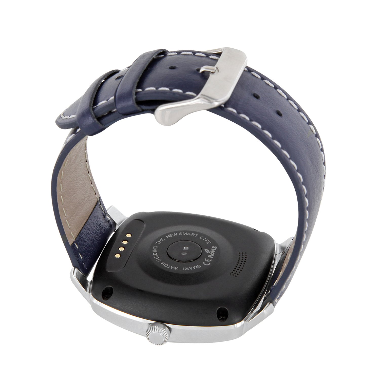 X-WATCH | NARA XW PRO granatowy smartwatch iPhone i Android – podłączony inteligentny zegarek z tętnem i krokomierzem