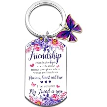 Long Distance Friendship Gifts For Women Best Friend Keychain Gift Ideas | Cute Butterfly Keychain Purple Gifts For Best Friend Birthday Easter Stuff Gifts For Sister Bestie Bff Girls