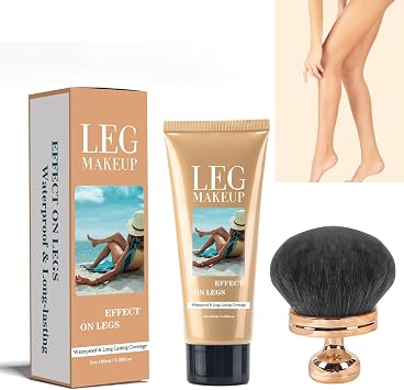 Leg Makeup Waterproof No Transfer,Leg and Body Scar Cover up,Tattoo Cover Up Makeup Waterproof,Long Last Body Foundation (With Brush)