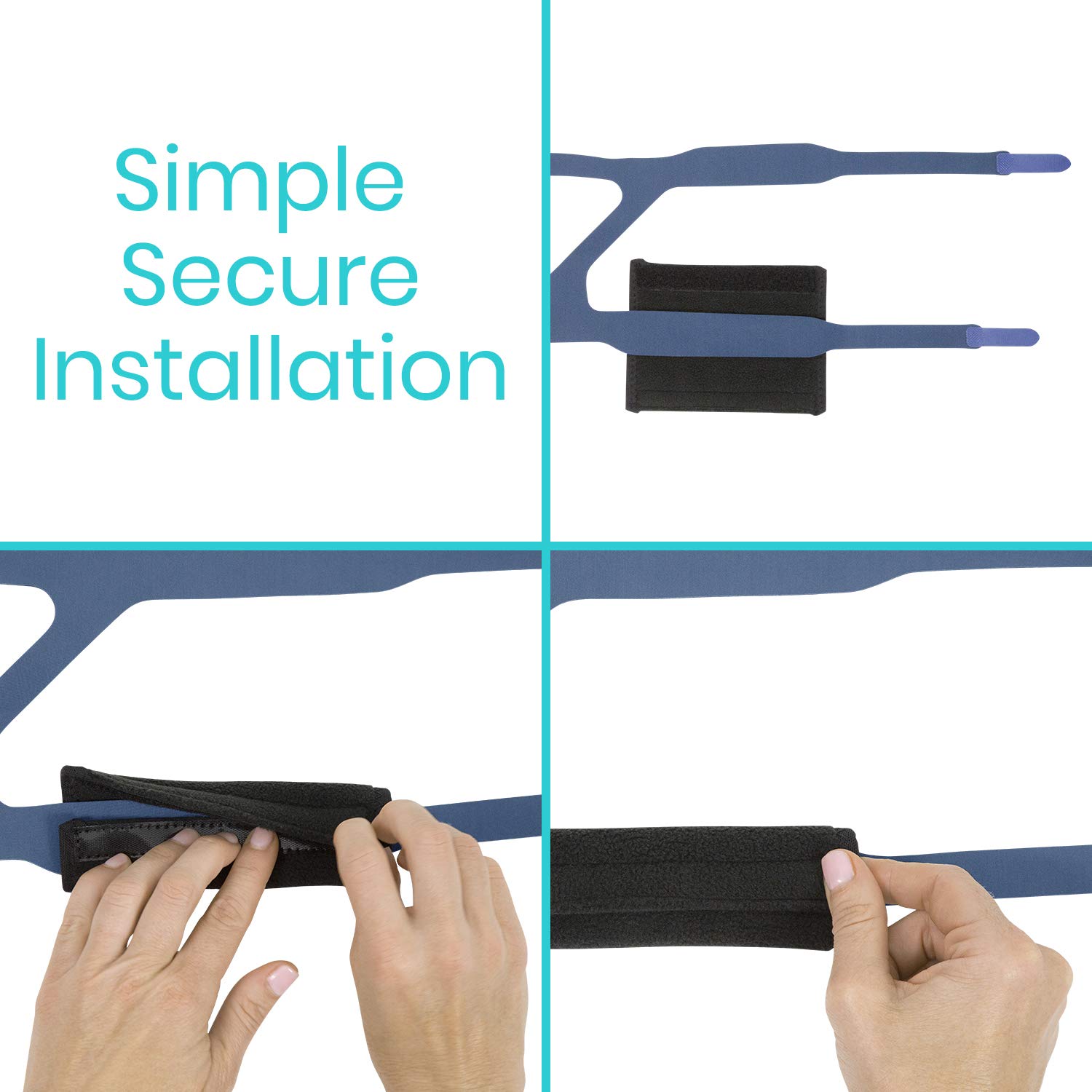 Vive CPAP Strap Pads Headgear Mask Covers Universal Fit for Full