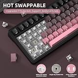 AJAZZ x ATTARK SHARK X85 Tastiera Meccanica con Guarnizione,Tastiera da Gioco Wireless al 75% con Knob,Imbottitura a 5 Strati,PBT Side-Printed Keycap,BT/2.4Ghz/USB-C,Hot-swap Lineare Switch,per PC,MAC - 6