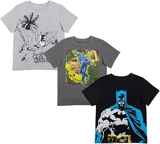 Justice League Batman Joker Little Boys 3 Pack Graphic T-Shirt Black/Gray 5