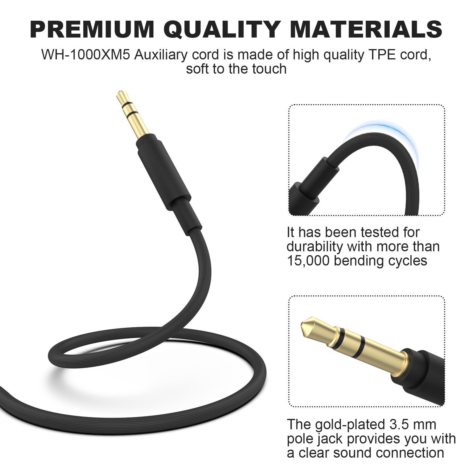 Stereo Headset Ps4 Gold Headset Aux Cord Sony Wh-1000xm4