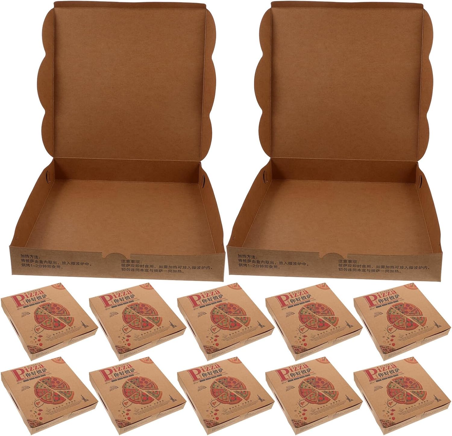 Hemoton 20pcs Disposable Pizza Slice Holder Paper Food Packing Boxes for Takeout, Grease-resistant Pizza Storage Containers Suitable for Delivery and Meal Prep