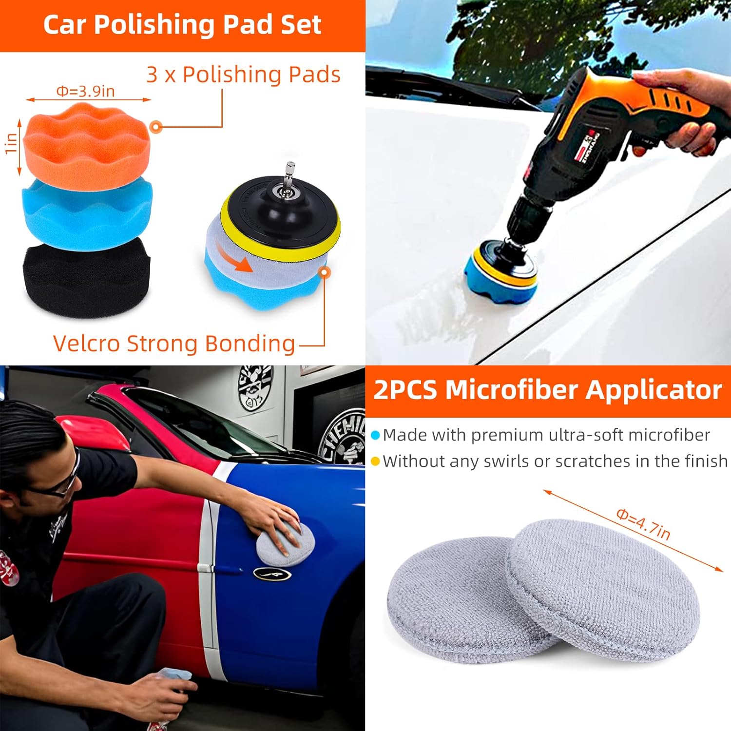 manfiter 25PCS Car Detailing Kit, Auto Detailing Drill Brush Set, Windshield Cleaning Tool with Extendable Handle, Car Buffing Sponge Pads Kit, Car Cleaning Tools Kit for Interior, Exterior, Wheel : Automotive