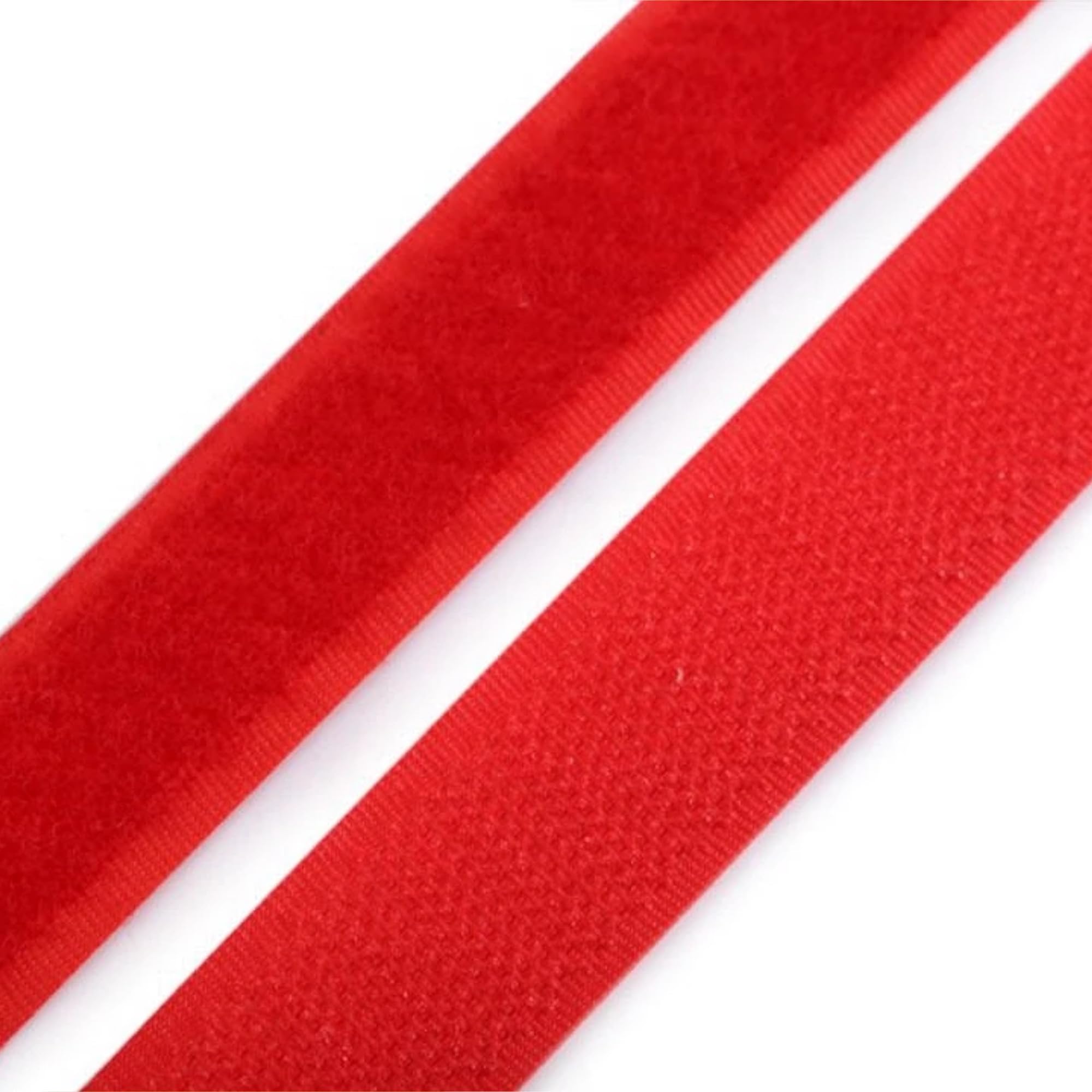 cyclingcolors 1x Bande rouleau de scratch 20 mm 25 mètre polyamide auto-agrippant organisateur serre câble ruban sac vêtement attache sangle, rouge