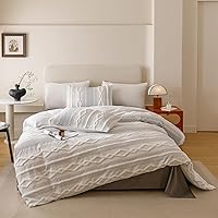 Vista 53 de Luxlovery Juego de edredón caqui beige, tamaño California King, unicolor, colchas suaves y transpirables