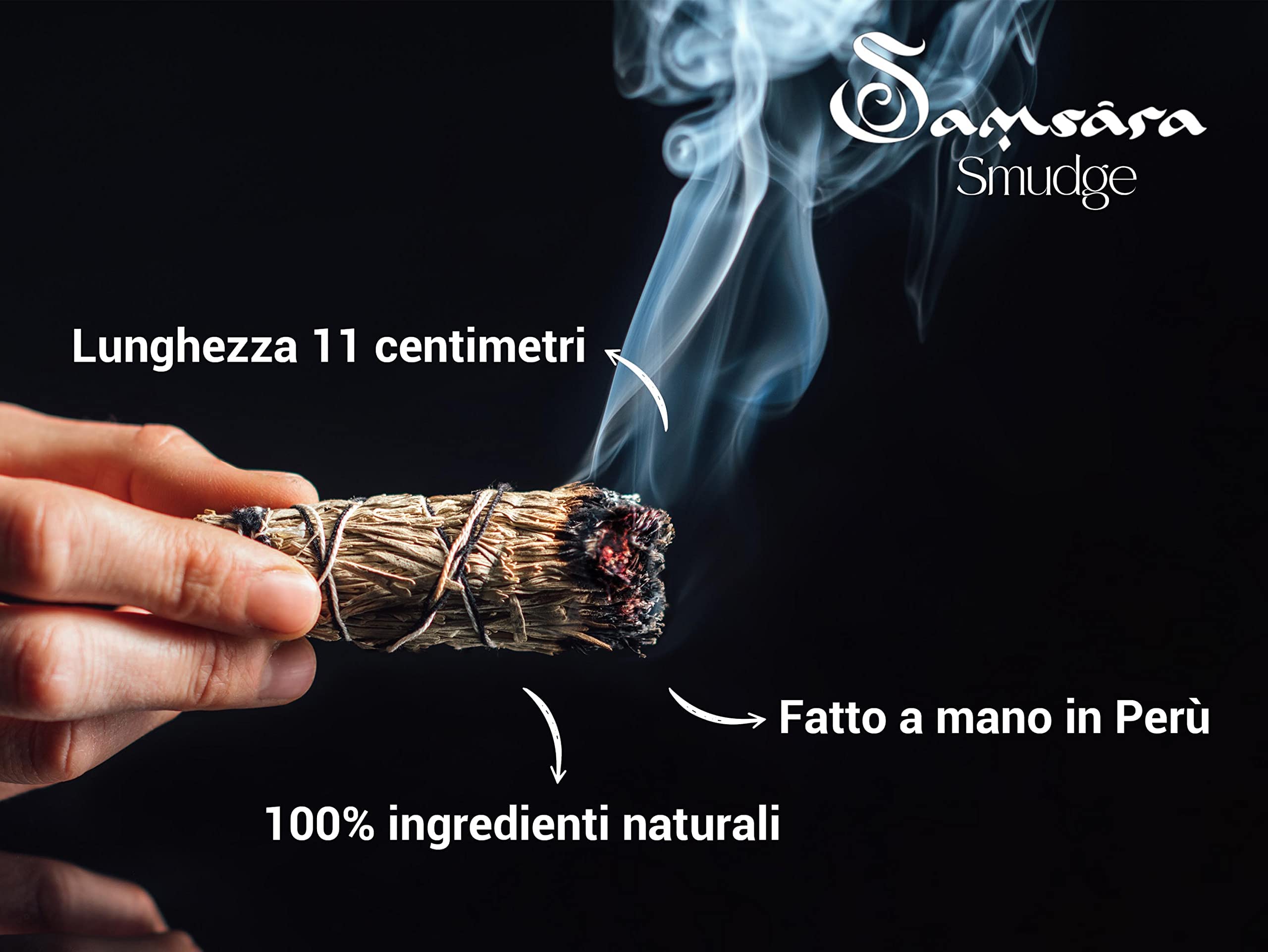 Samsara Smudge Di Salvia Bianca E Palo Santo – Incenso Naturale In Foglie Per Purificazione E Armonia