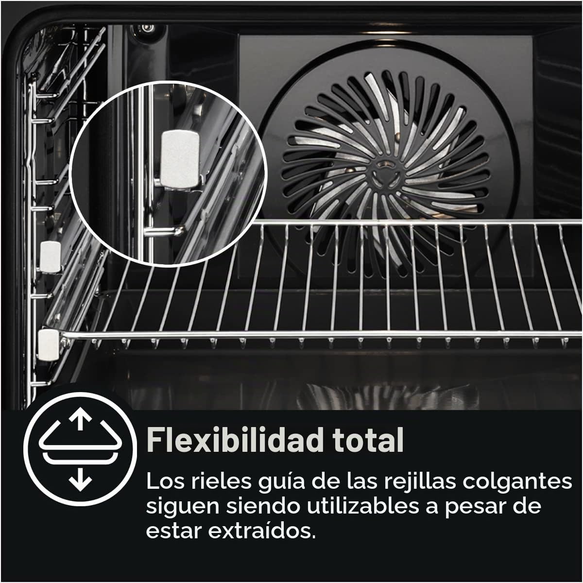 Aeg - Carriles Telescopicos Aeg Tr3Lv, 3 Alturas, Para Horno
