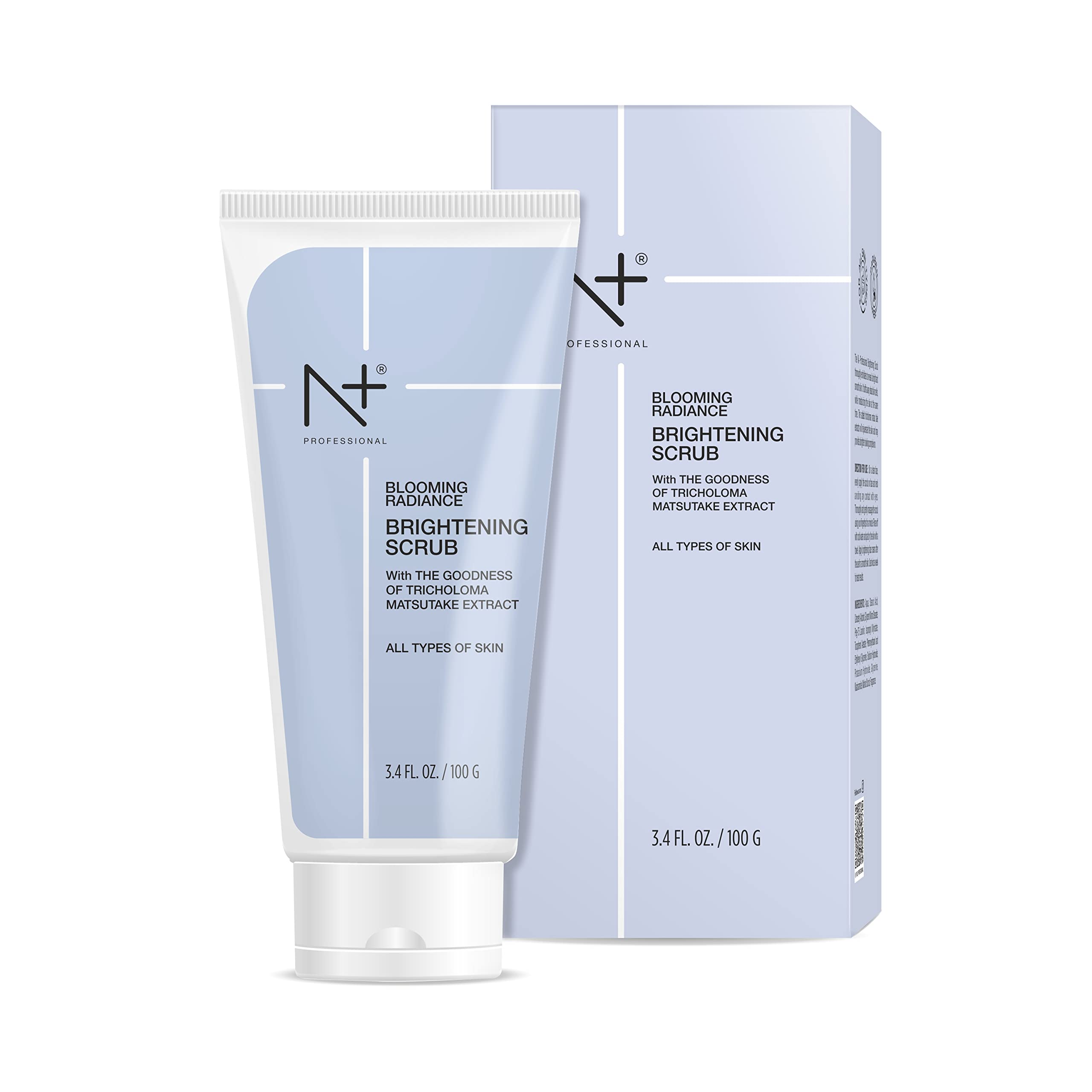 N Plus Professional Blooming Radiance Brightening Scrub, With the goodness of Tricholoma Matsutake Extract.