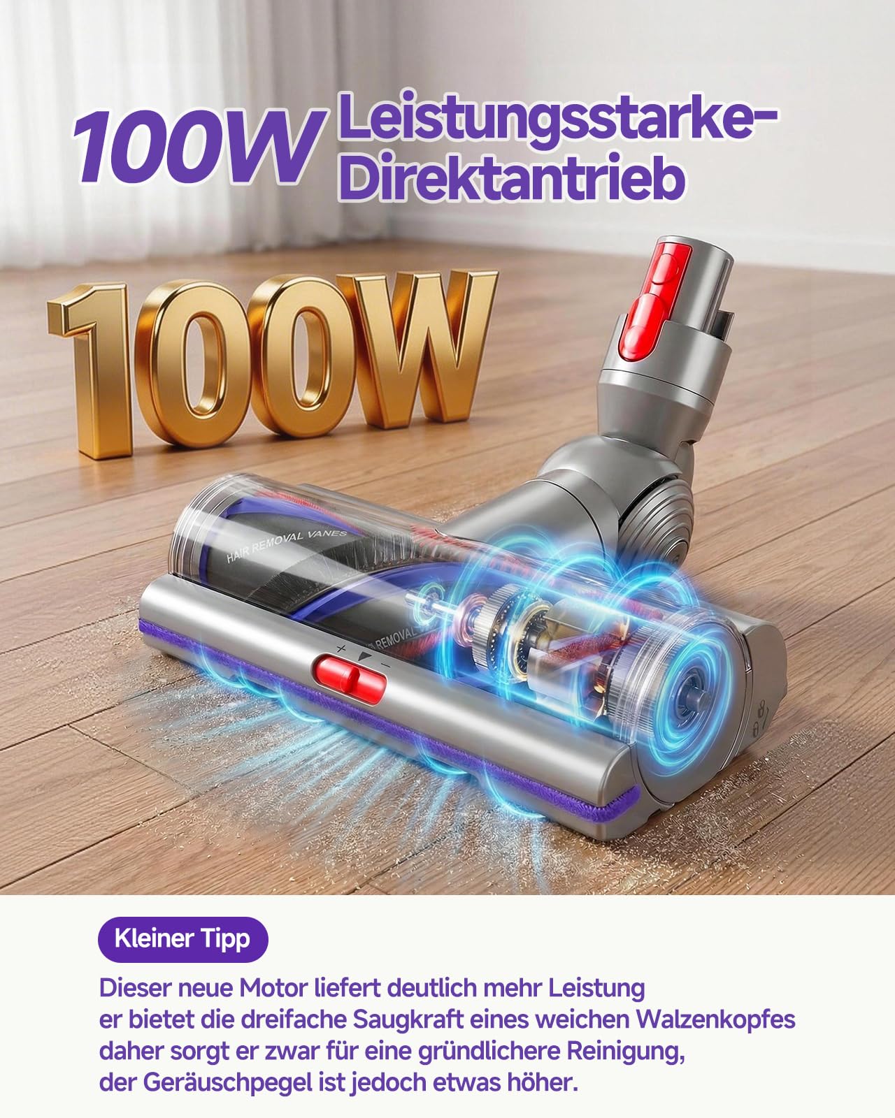 V11 Bodendüse für Dyson V15 V10 V8 V7 SV10 SV11 SV12 SV14 SV15,Torque Drive Bürste,Anti-Tangle,Einstellbare Saugkraft Elektrische Bodenbürste,Hartboden und Teppiche Ersatzbürste