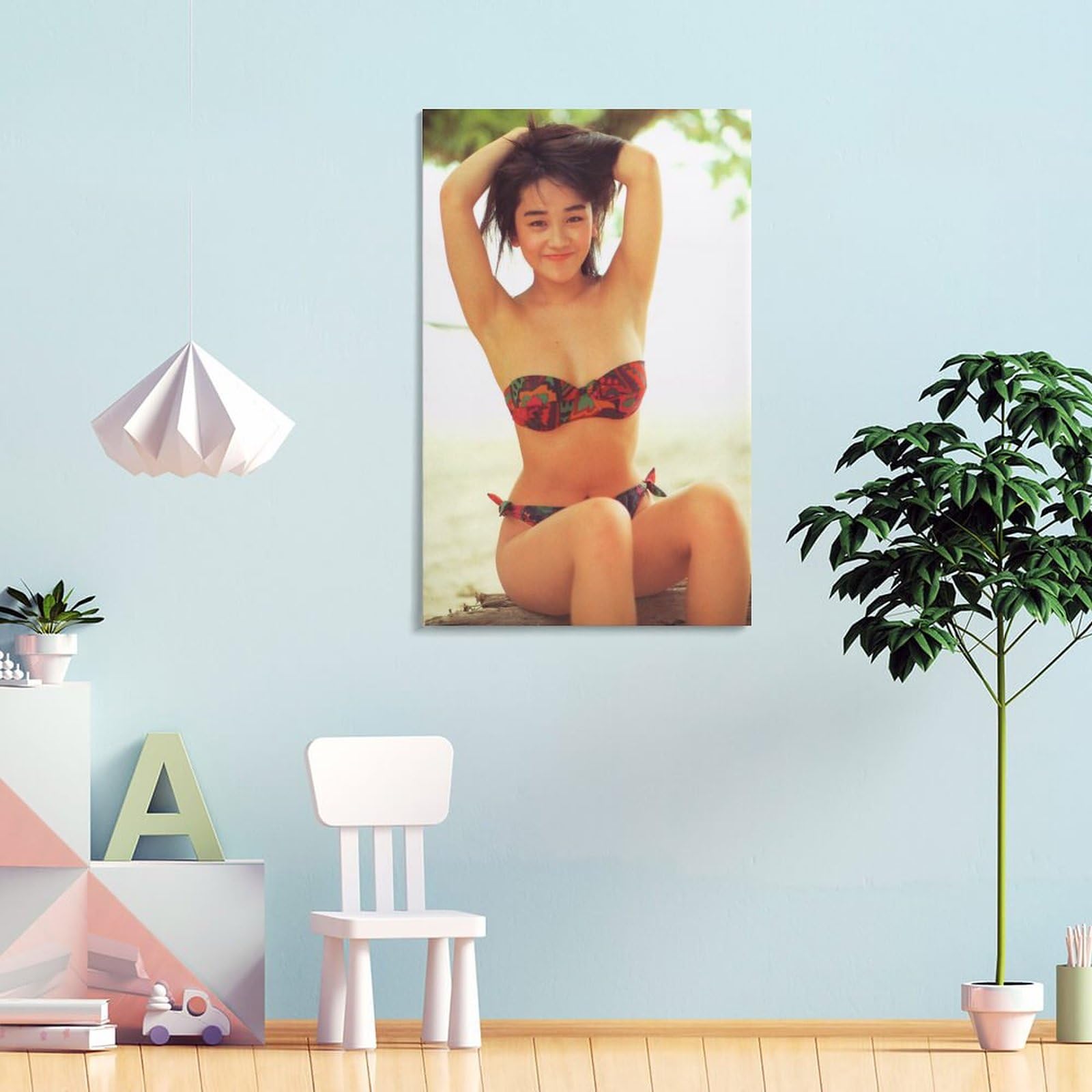 Amazon.co.jp: 西田ひかるセクシービキニ写真ポスター絵画 オフィス ベッドルーム ダイニングルーム装飾 キャンバス ウォールアート  ポスター 印刷 アートパネル20x30inch(50x75cm)