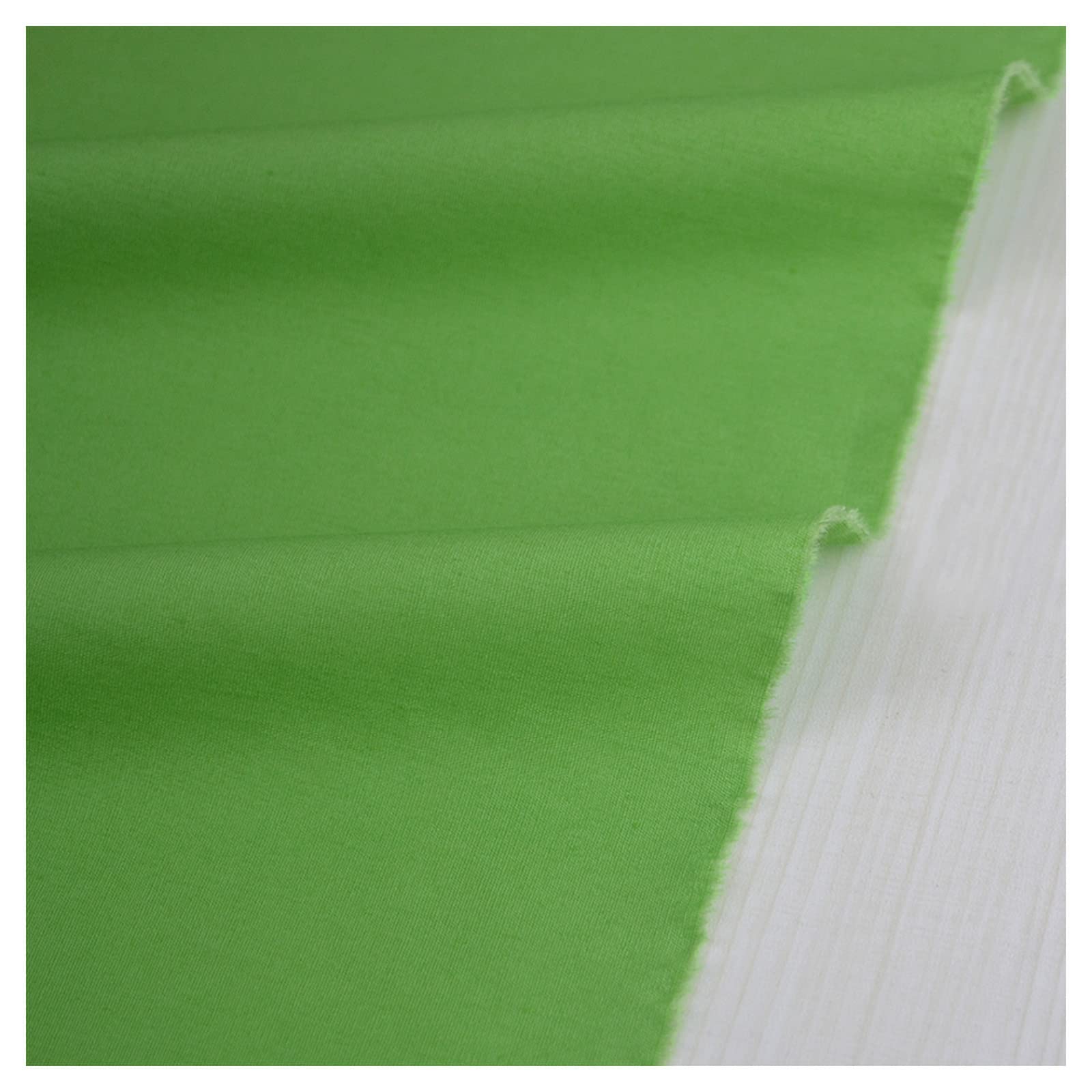 100% Plain Cotton Fabric By The Yard Poplin Fabric Used For Hanfu Shirt Clothes 150 Cm Wide Sold By The Meter(Color:green)