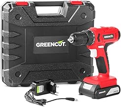 GREENCUT TD210L Cordless 21V Lithium Battery Drill Driver Drill Driver 2 in 1 LED Light for Work Point Lighting, Red