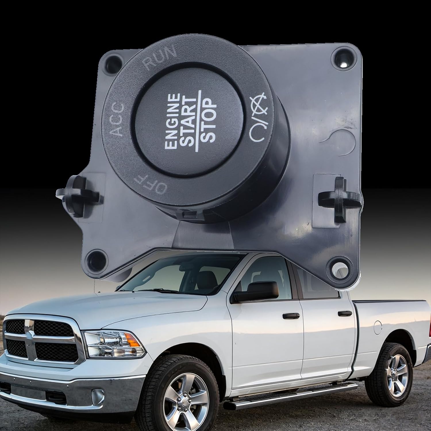 Push Button Start Ignition Switch for 2013-2018 Dodge Ram 1500 2500 3500 4500 5500 - Keyless Engine Start Stop Button Replaces 6CK46DX9AB 6CK46DX9AC 6CK46DX9AA 1UW38DX9AD 1UW38DX9AB 1UW38DX9AC