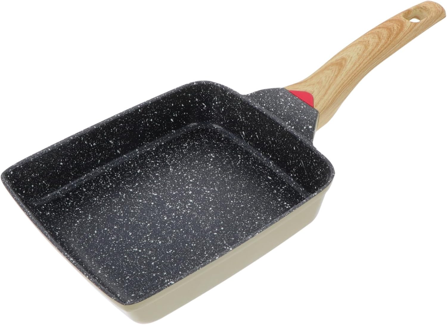 PRETYZOOM Green Non-stick Omelette Pan Japanese Tamagoyaki Square Skillet Aluminium Cooking Pan