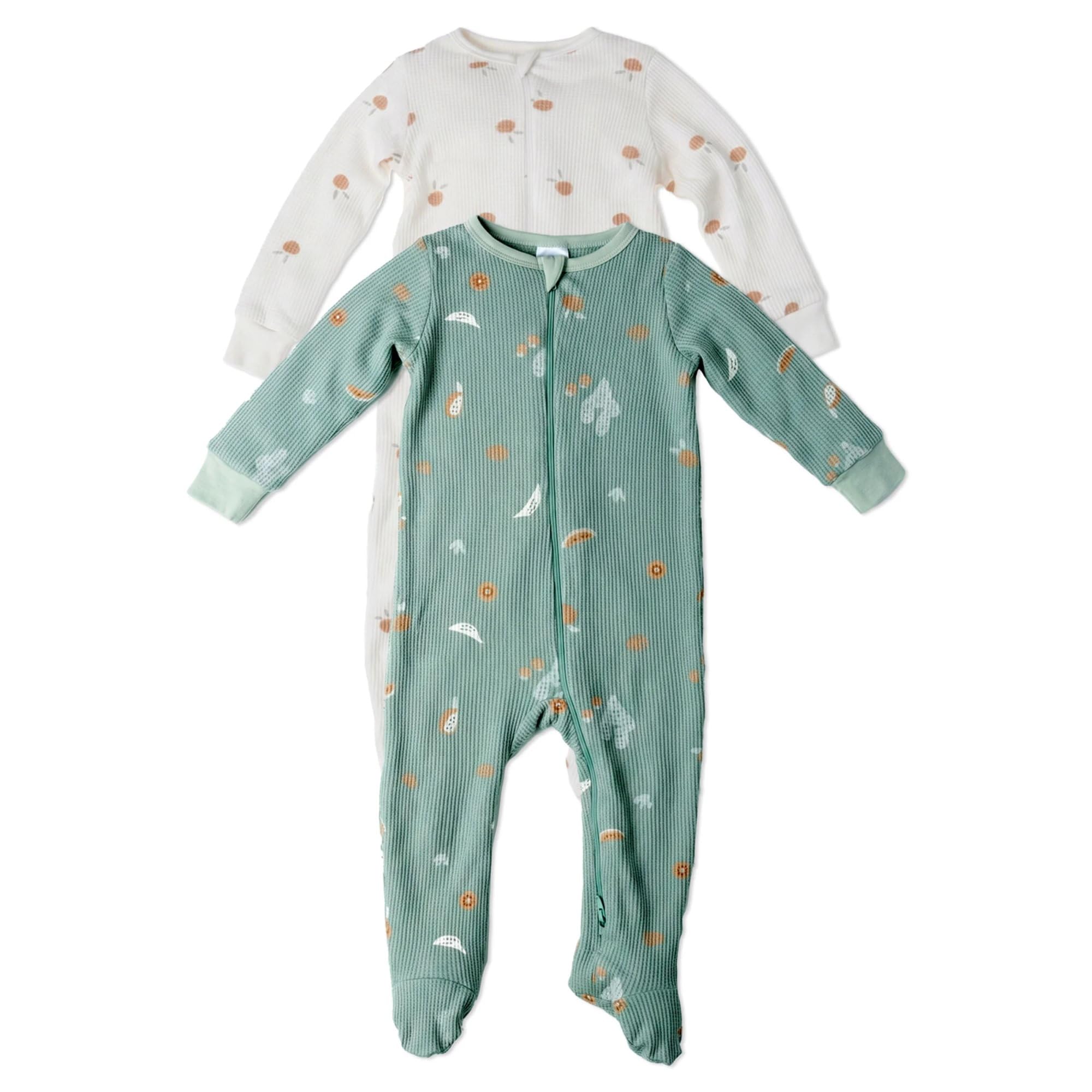 Gerber Baby 2-pack 2-way Zip Thermal Footed Sleep 'N Play