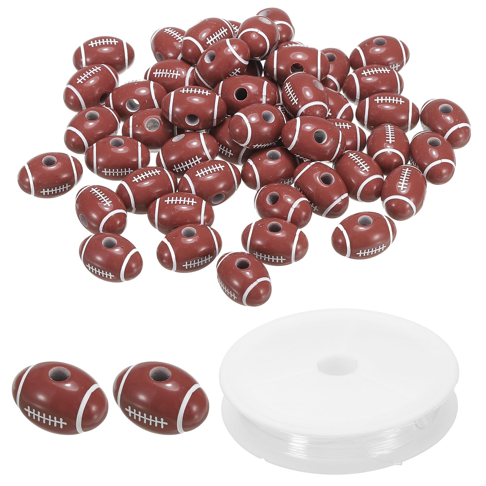PATIKIL 12mm Acrylic Rugby Beads Bulk