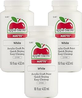 Acrylic Paint in Assorted Colors, White (Pack of 3) 16 oz, 21119A- (Pack of 3)