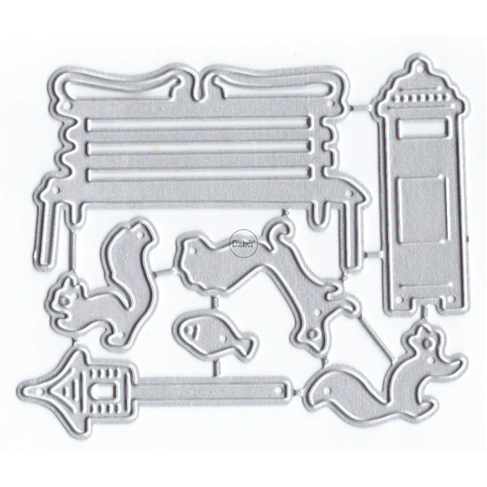 DzIxY Park Chair Squirrel Metal Cutting Dies for Card Making Kit Embossing Paper Die Cuts Scrapbook Machine Stencils Storage Pockets Supplies — image 1
