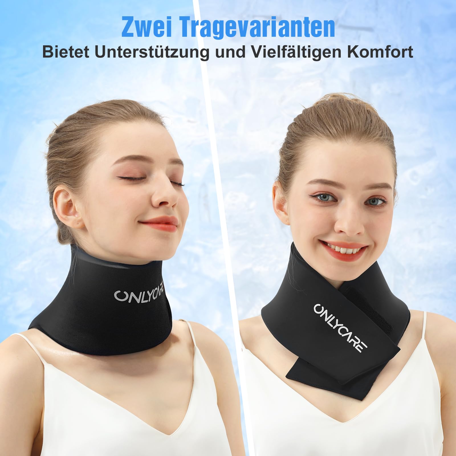 ONLYCARE Nacken Kühlpads – Upgraded Kühlakku Gel Lindert Nackenschmerzen, Warm- und kühlkompresse, Wärmekissen mikrowelle, Lindert Sportverletzungen, Schwellungen, Bürostress