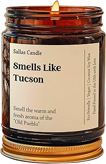 Eco Friendly Amber Candle - 4oz & 9oz, 9 Scent Options - Tucson Arizona Gift & Decoration
