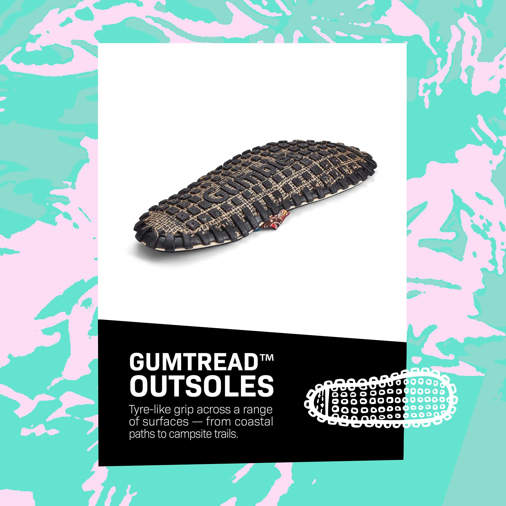 Gumbies Japonki w dużych rozmiarach, wielokolorowe, 2617 Aztec, duże buty damskie