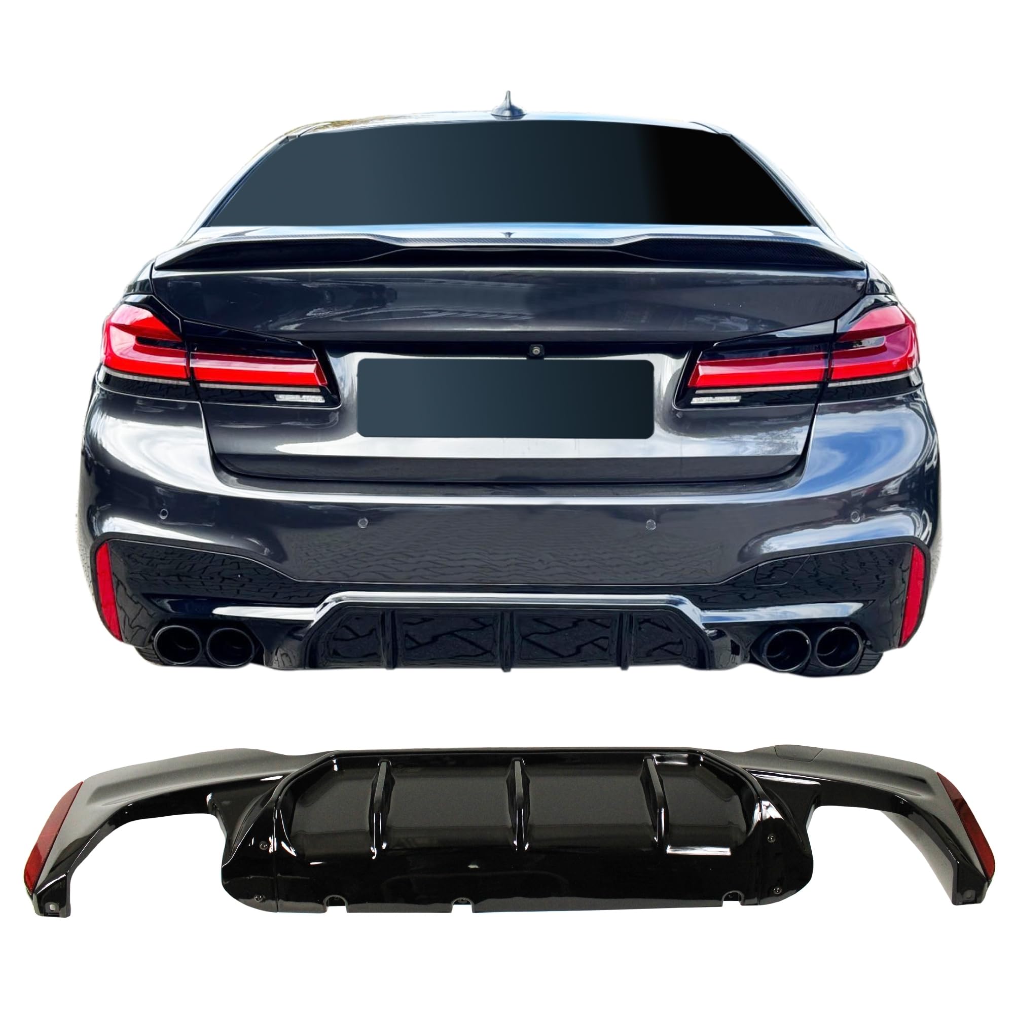 JOM Car Parts & Car Hifi GmbH 5111352JOM tylny dyfuzor, wygląd M sport, błyszczący czarny